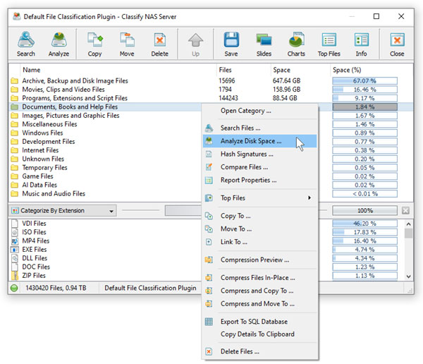 DiskSorter File Classification Results